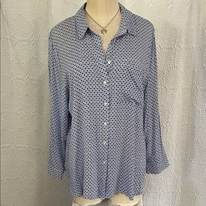 Grand & Greene Navy Geometric Button-Down Shirt